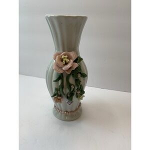 Sophia-Ann Porcelain‎ Floral Vase Hand Painted Beautiful Capodimonte